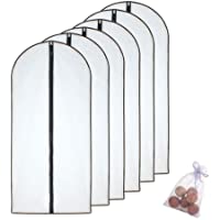 HomeClean Bolsas para Ropa a Prueba de polillas 60cm x 100cm (Paquete de 6) Bolsas con Cremallera Completa Transparente…